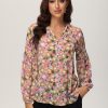 Women 89th + Madison | Floral Button-Up Top Full House Pink