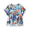 Women 89th + Madison | Printed Button Front Dolman Top Sunset Tropical