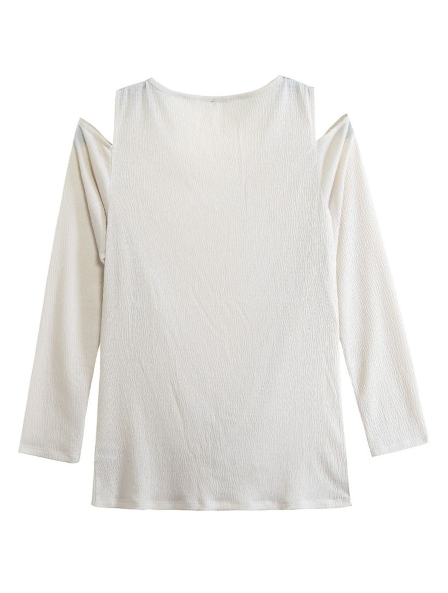 Women Daily Thread | Cold Shoulder V-Neck Twist Front Top