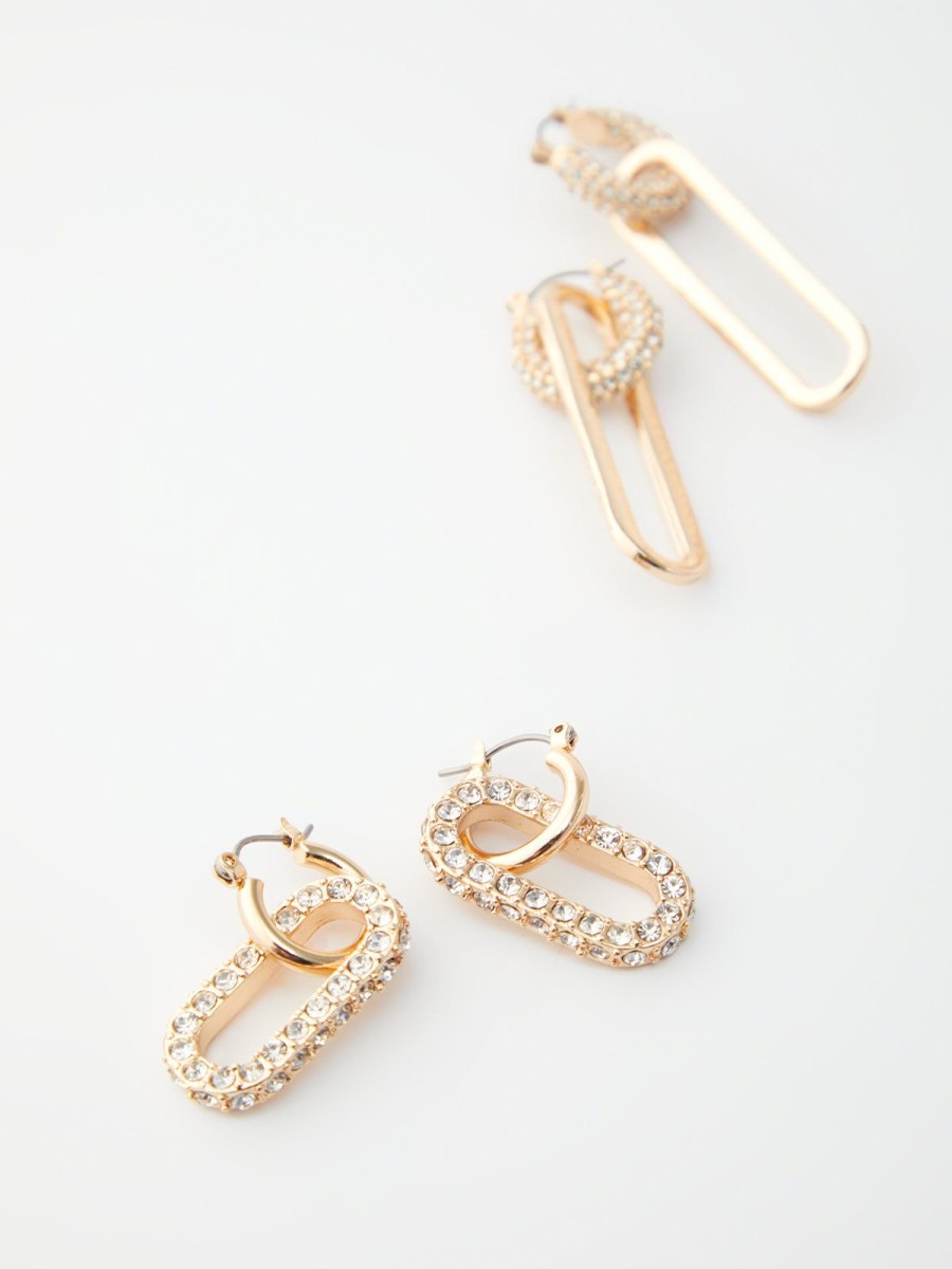 Accessories 89th + Madison | 2-Pack Chain Link Earrings Gold