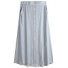 Women Daily Thread | Stripe High-Low Midi Skirt Soft Blue/White