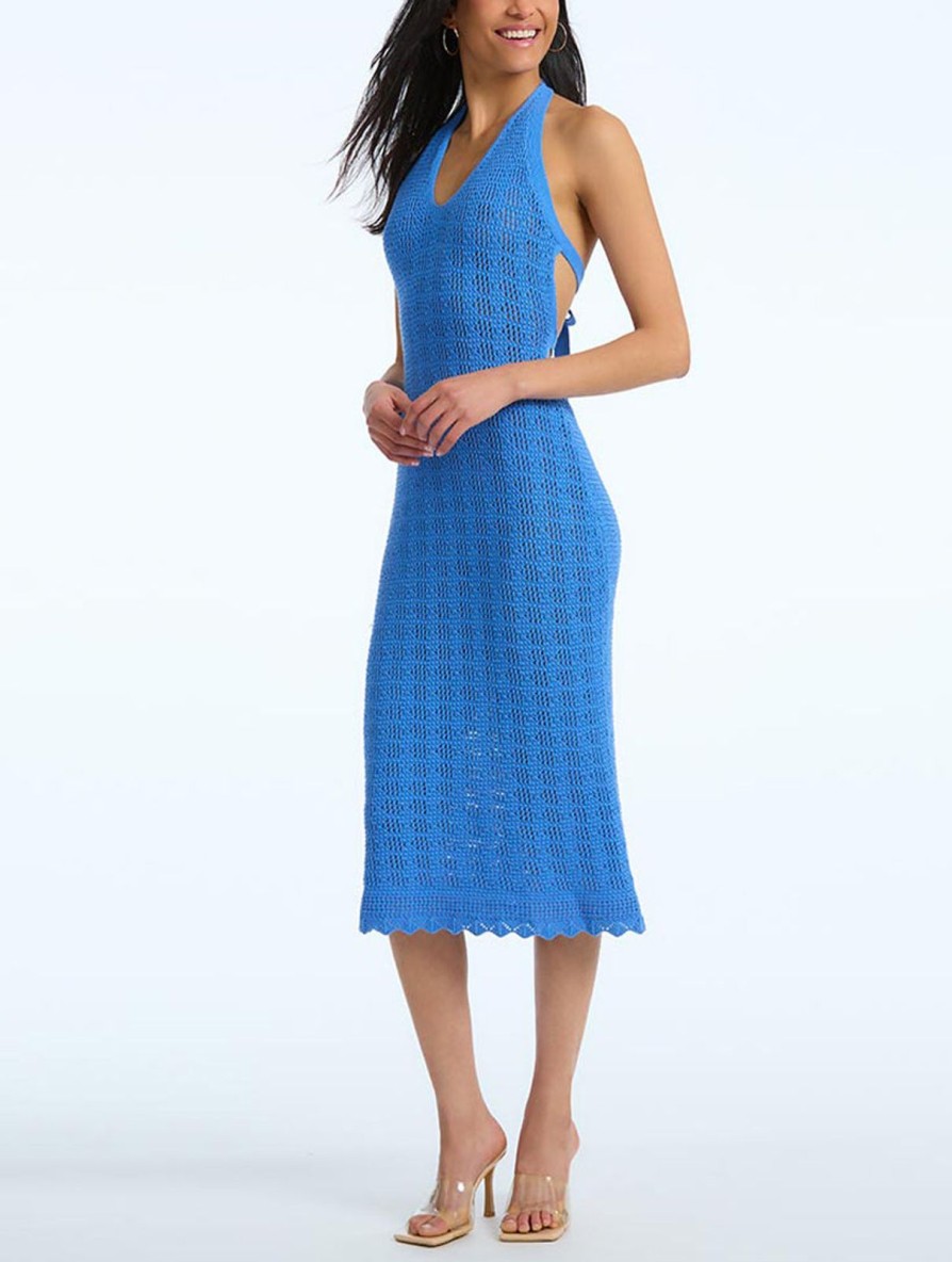 Women 525 America | Crochet Halter Maxi Dress