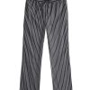 Women Daily Thread | Stripe Twill Drawstring Pant Black Combo