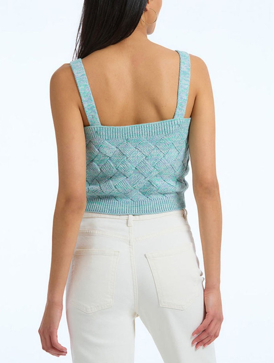 Women 525 America | Lattice Cami Cyan Multi