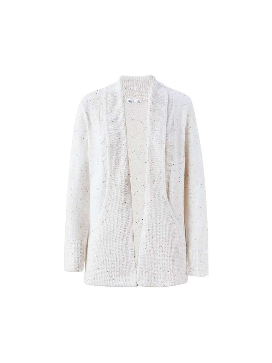 Women 89th + Madison | Waffle Stitch J-Pocket Cardigan