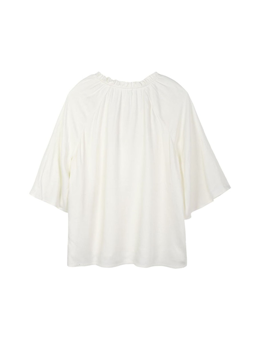 Women 89th + Madison | Tie V-Neck Blouse Chalk