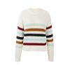 Women Adyson Parker | Striped Ribbed-Knit Pullover Chalk Multi