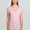 Women 89th + Madison | Lace Up Crewneck Dolman Top