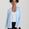 Women 89th + Madison | Chevron Pointelle Open Cardigan