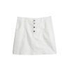 Women Daily Thread | Denim Button Fly Mini Skirt White