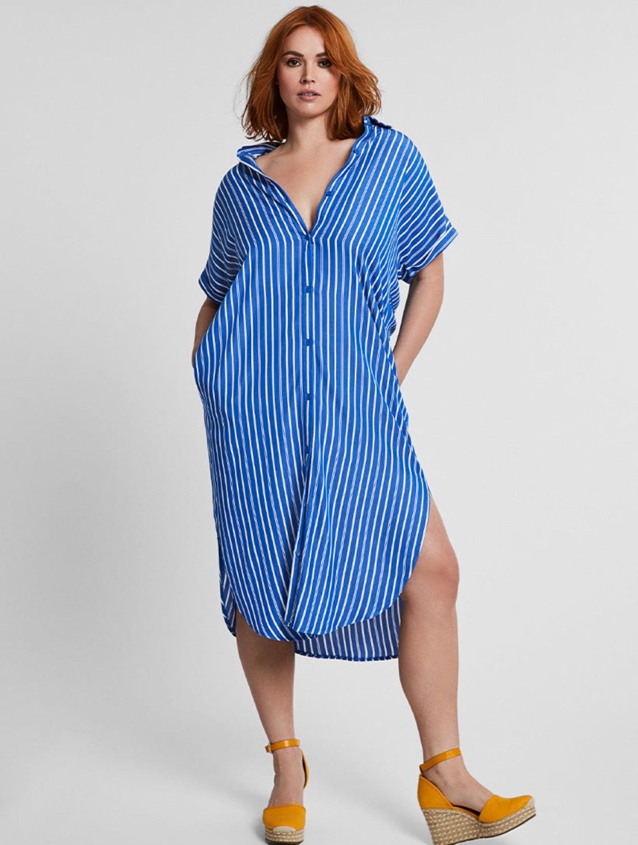 Women Daily Thread | Belted Shirt Dress Nebulas Blue/White Stripe