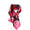 Accessories 89th + Madison | Heart Graphic Silk Scarf 89 Pink