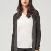 Women 89th + Madison | Lurex Rib Open Cardigan Black Combo