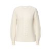 Women 89th + Madison | Pearls Cable With Shaker Crewneck Pullover