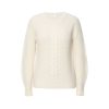 Women 89th + Madison | Pearls Cable With Shaker Crewneck Pullover