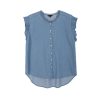 Women Frye | Flutter Sleeve Blouse Dahlia Wash