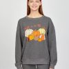 Women 89th + Madison | Fall Is In The Air Sweatshirt Charcoal Heather Grey