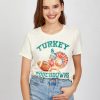 Women 89th + Madison | Turkey & Touchdowns Graphic Tee Lvory