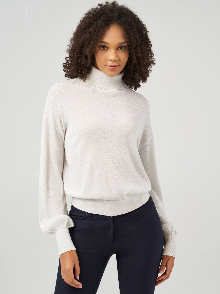 Women Adyson Parker | Lurex Turtleneck Pullover