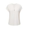 Women 89th + Madison | Zipper Neck Short Sleeve Top Blouse