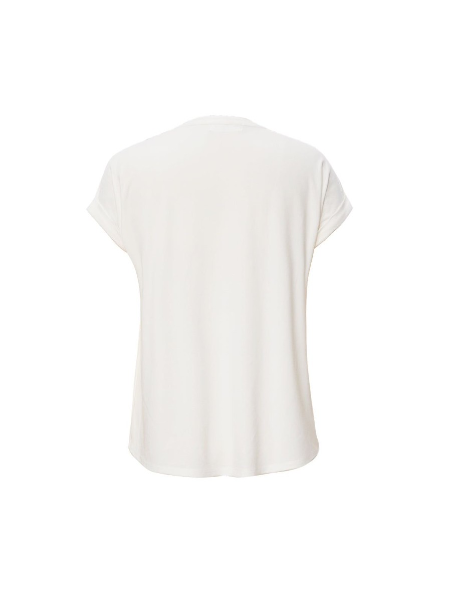 Women 89th + Madison | Zipper Neck Short Sleeve Top Blouse