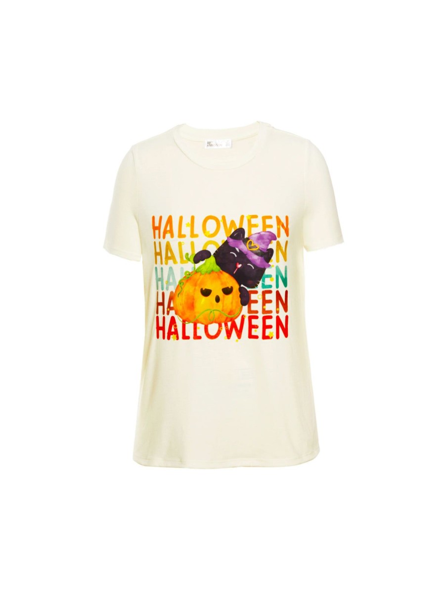 Women 89th + Madison | Halloween Graphic Tee Lvory