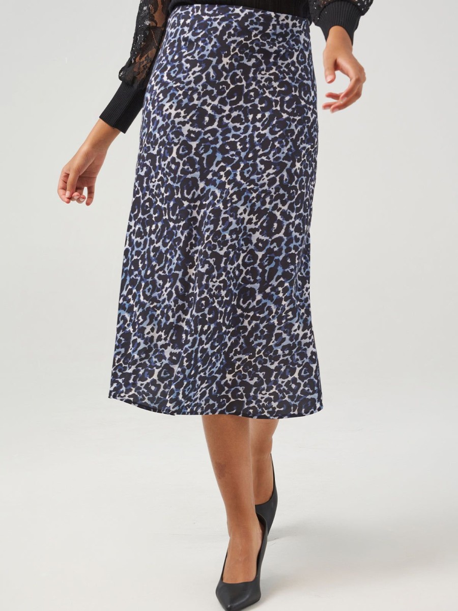 Women Adyson Parker | Leopard Maxi Skirt Night Sky Combo