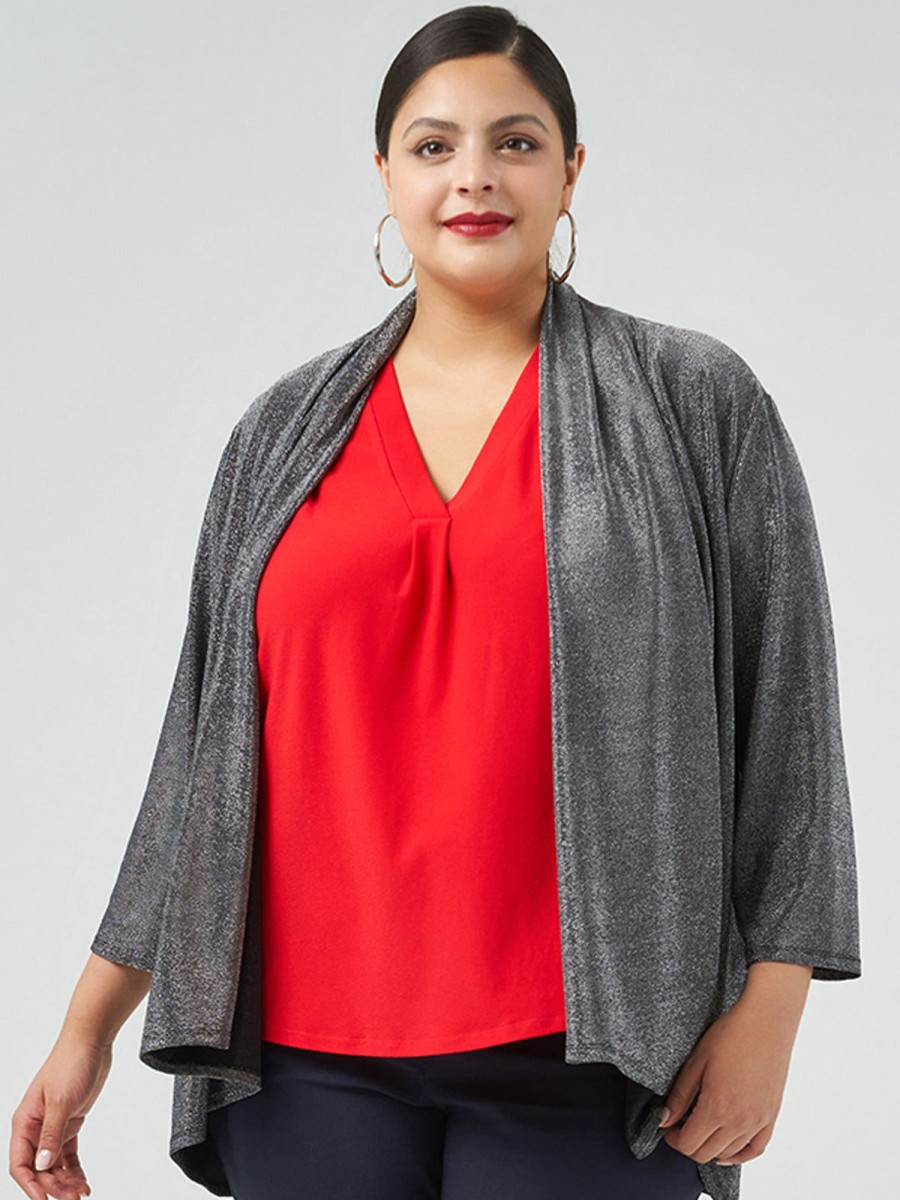 Women 89th + Madison | Drape Cardigan Black Beauty