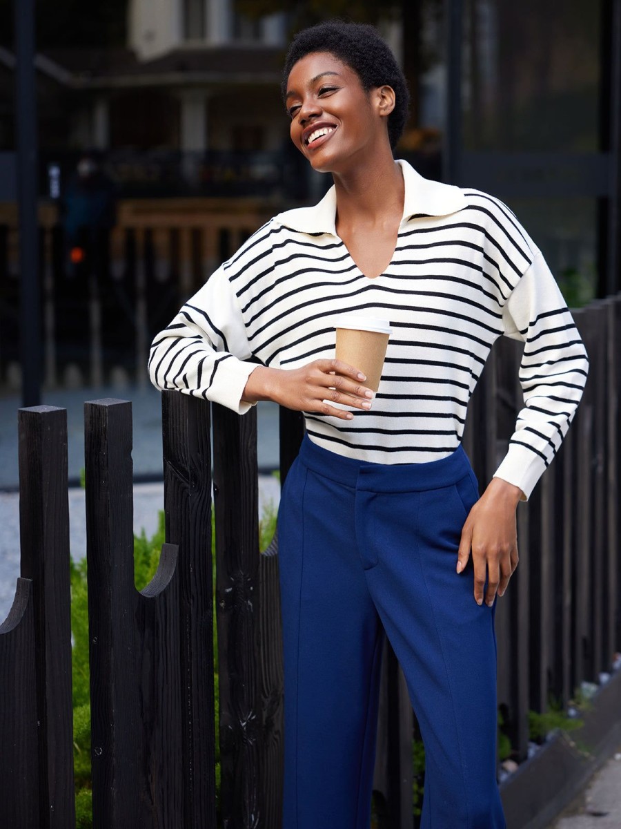 Women 89th + Madison | Stripe Polo Pullover