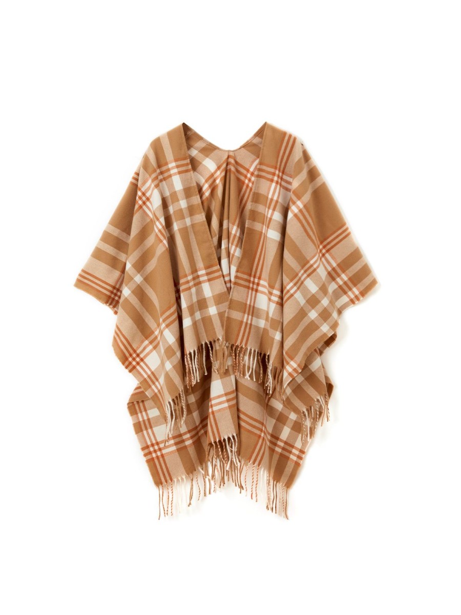 Accessories 89th + Madison | Plaid Fringe Shawl Wrap