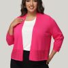 Women 89th + Madison | Button Cuff Pointelle Open Cardigan