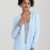 Women 89th + Madison | Button Cuff Pointelle Open Cardigan