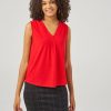 Women 89th + Madison | V-Neck Smocked Shoulder Vest