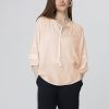 Women 89th + Madison | Tassel Lace-Up Collar Blouse Mother Of Pearl