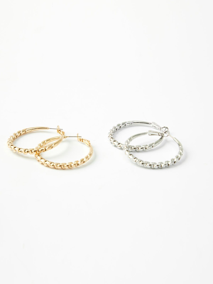 Accessories 89th + Madison | 2-Pack Gold And Silver Hoop Earrings Gold/Silver