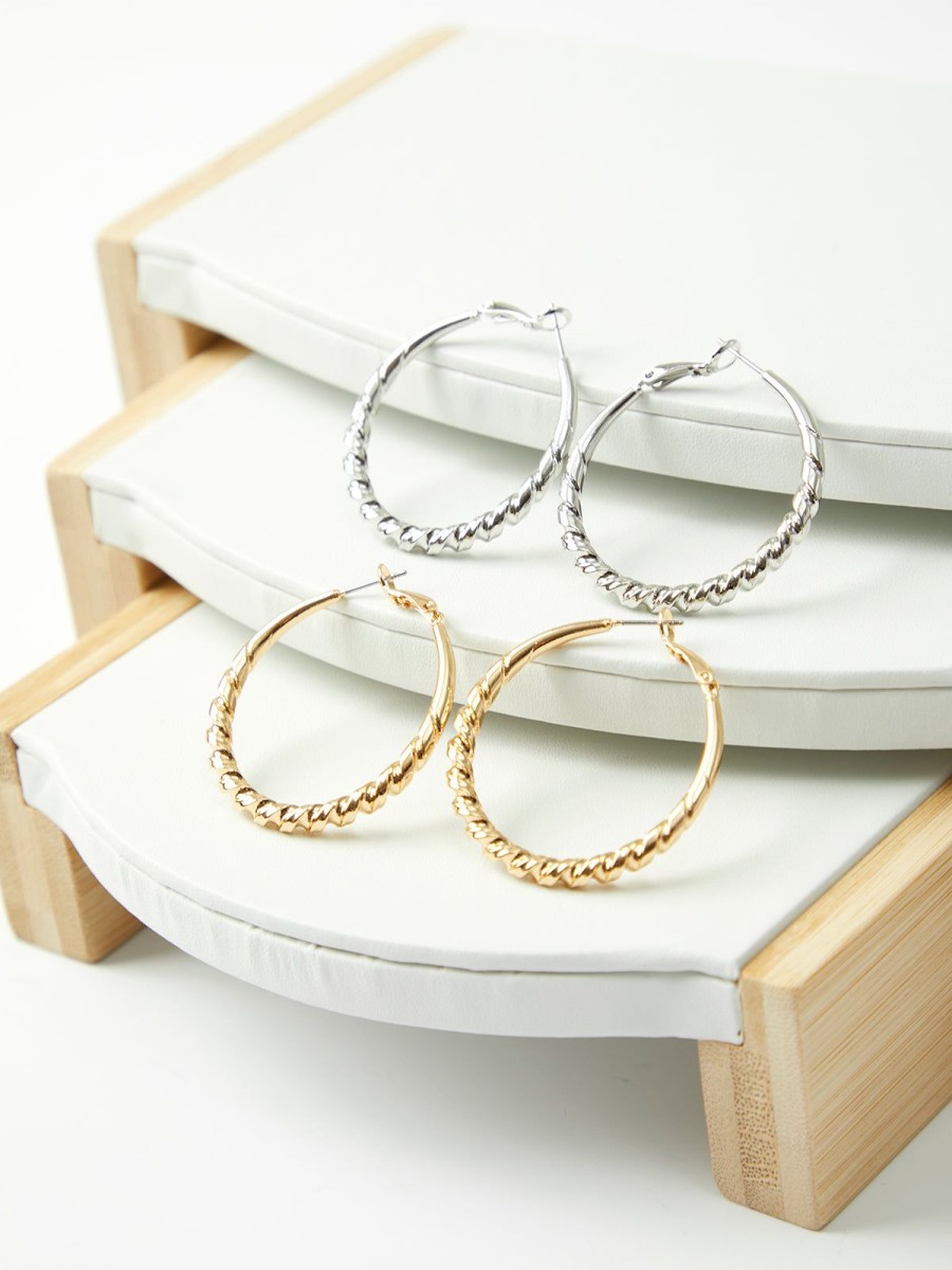 Accessories 89th + Madison | 2-Pack Gold And Silver Hoop Earrings Gold/Silver