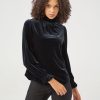 Women Adyson Parker | Smocked Neck Blouse Black