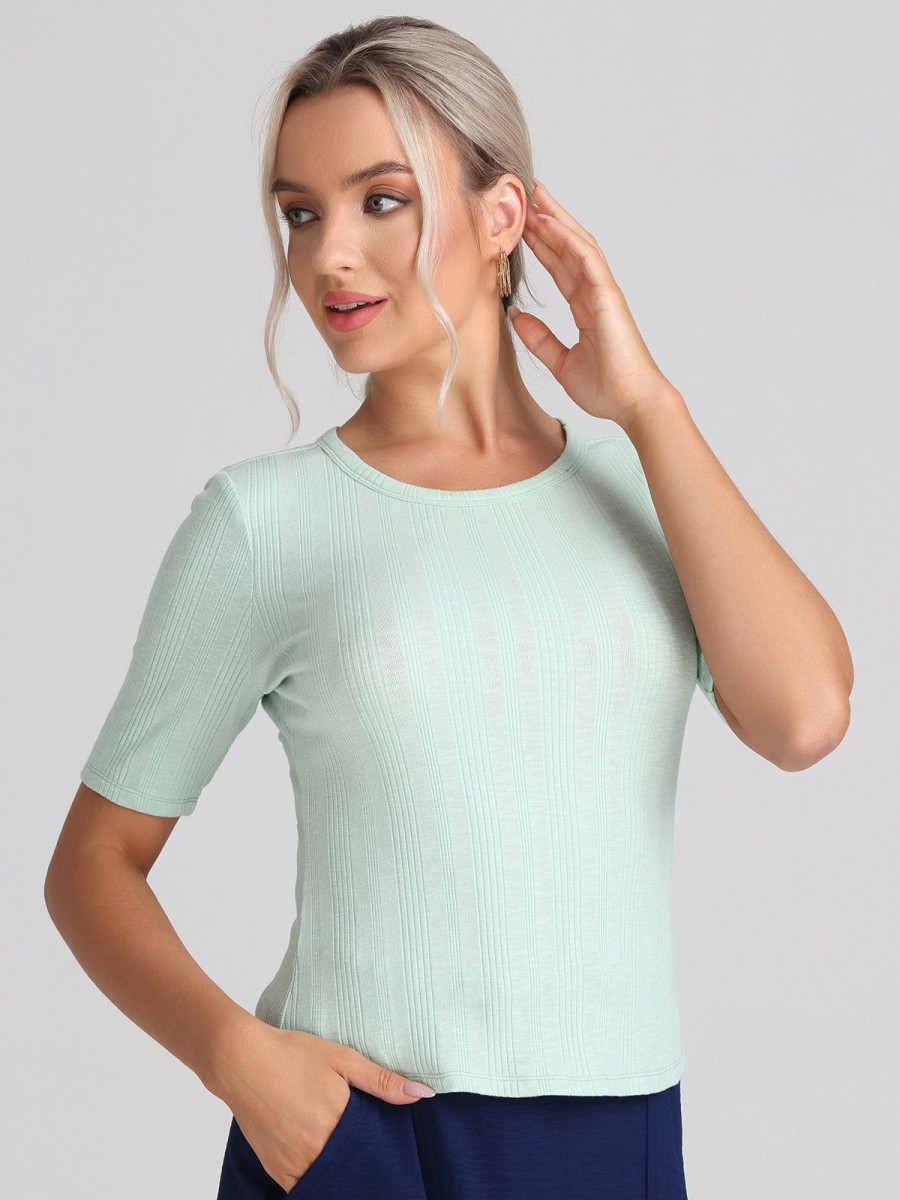 Women 89th + Madison | Elbow Sleeve Crewneck Tee