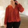 Women 89th + Madison | Polka Dots Wrap Top