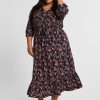 Women Frye | Tie Split Neck Dress