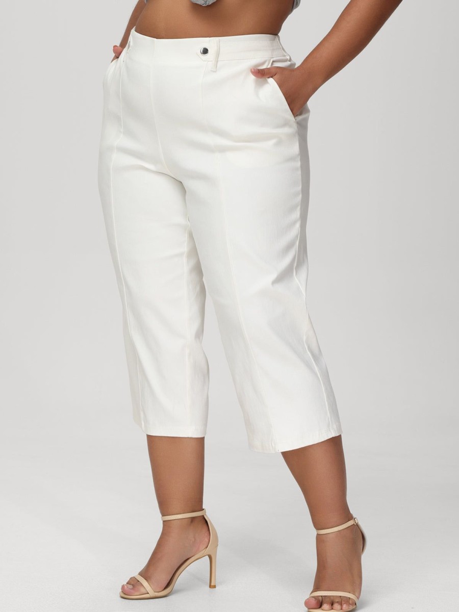 Women 89th + Madison | Luxe Stretch Millennium Belted Capri Pants