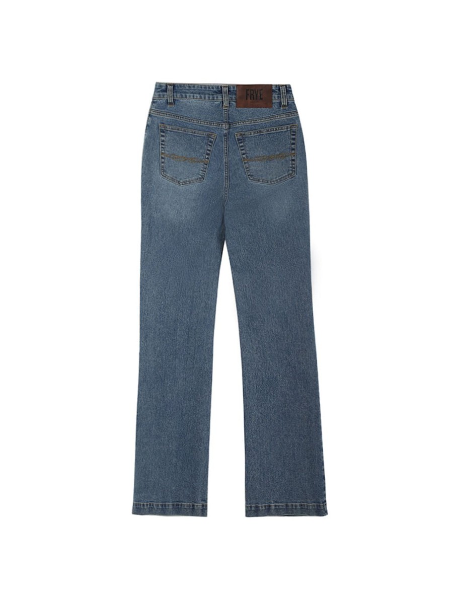 Women Frye | Front Pocket Flare Jeans Vintage Wash Blue