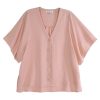 Women 89th + Madison | Button Front Dolman Blouse