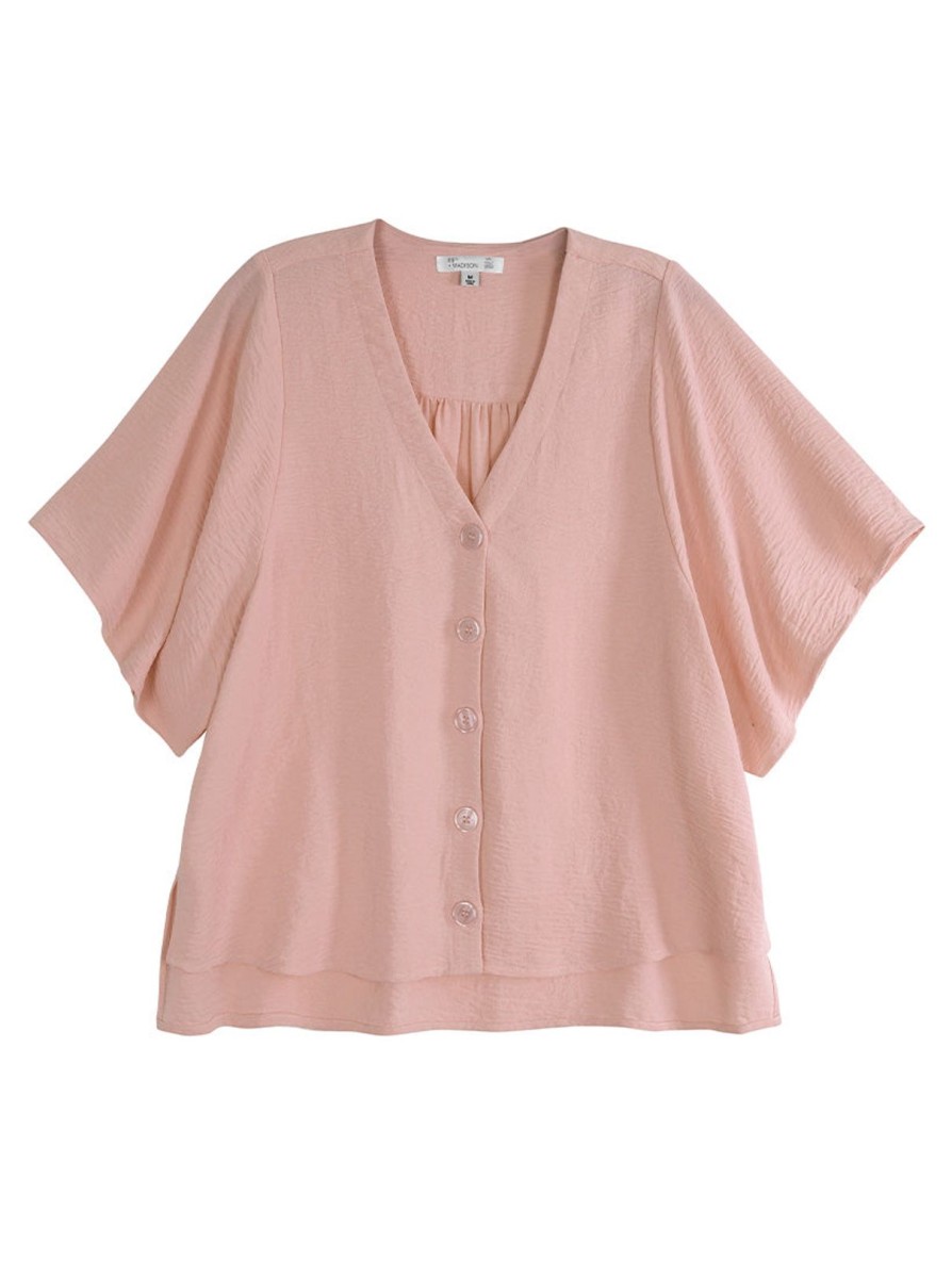 Women 89th + Madison | Button Front Dolman Blouse