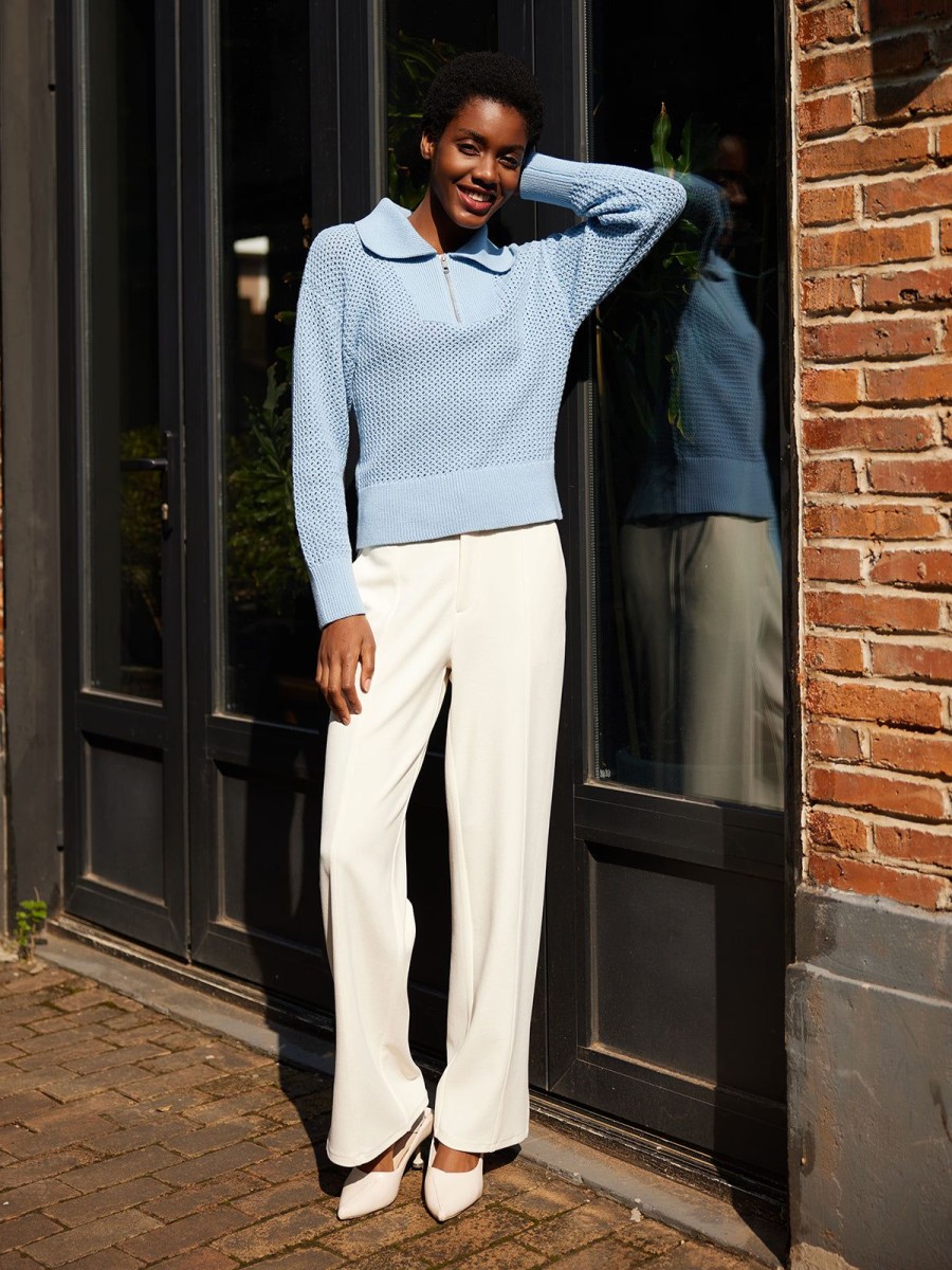 Women 89th + Madison | Drop Shoulder Half Zip Sweater