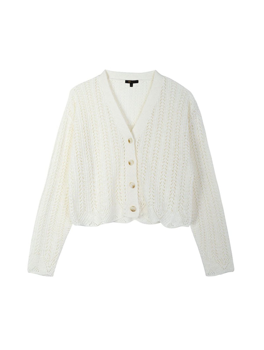 Women Frye | Button-Up Pointelle Cardigan