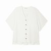 Women 89th + Madison | Button Front Dolman V-Neck Blouse