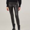 Women Adyson Parker | Mid Rise Pu Legging Black Soot