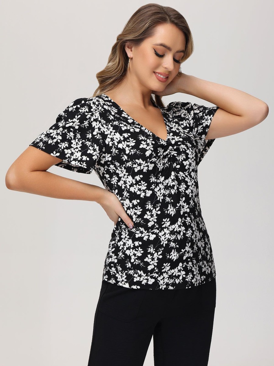 Women 89th + Madison | Floral Puff Sleeve Top