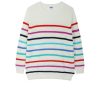 Women 525 America | The Emma: Stripe Crewneck Shaker Stitch Sweater